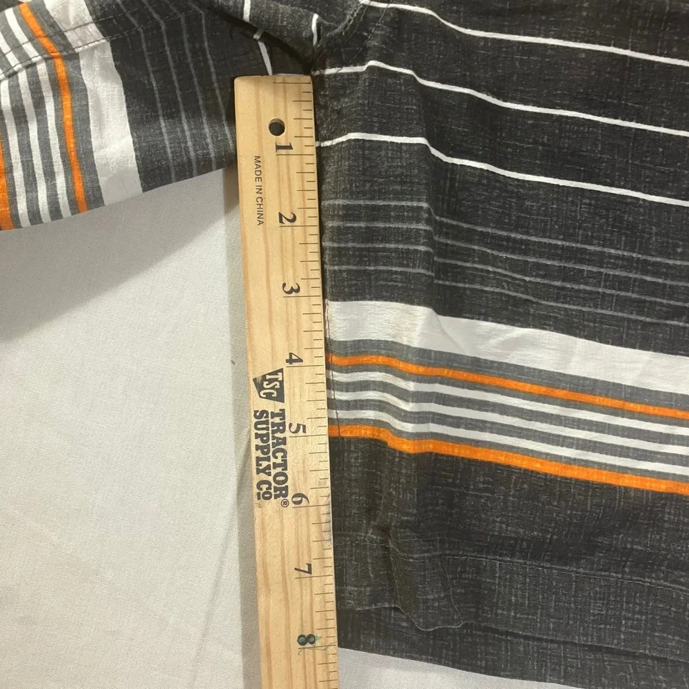 Tony Hawk Mens Board Shorts Size 32 Black Gray Orange Striped Reflex‎ Stretch